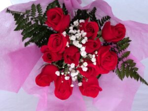Dozen Roses Bouquet Be My Valentine